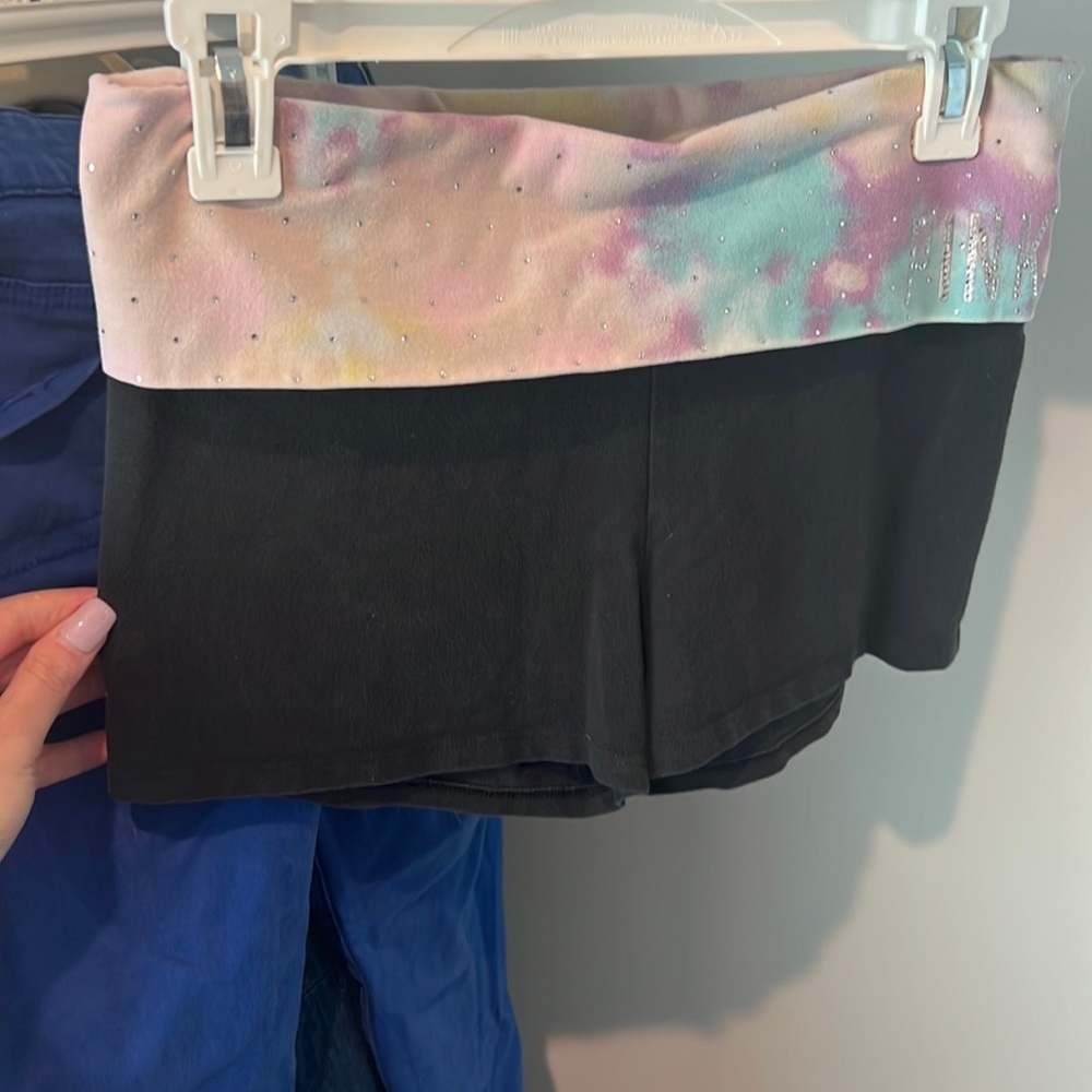 PINK Victoria’s Secret yoga shorts. Size medium. Black